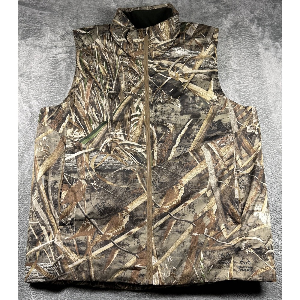 Under Armour Vest Mens L Realtree MAX-4 Camo Down Hunting Full Zip